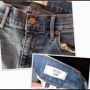 Madewell High Riser Distressed Skinny Jeans sz 26